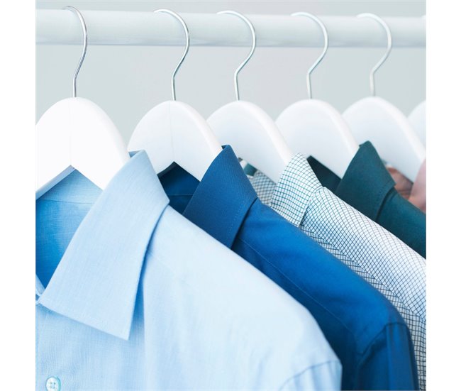 Max Home Pack 10 perchas de madera Blanco