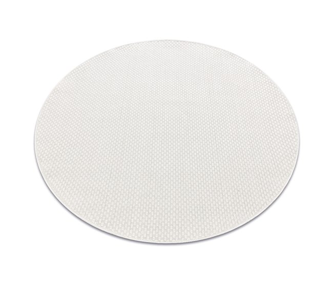 Alfombra MIMO 6272 circulo sisal exterior 200x200 Blanco/ Gris