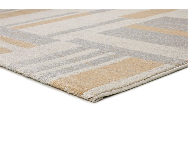 Alfombra de diseño geométrico CRAFT - ATTICGO 80x150 Beige