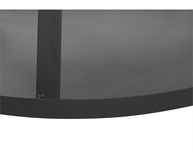 Beliani Fogón de madera PULO Negro