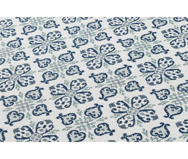 Alfombra de cuerda sisal COLOR Flores 80x150 Gris