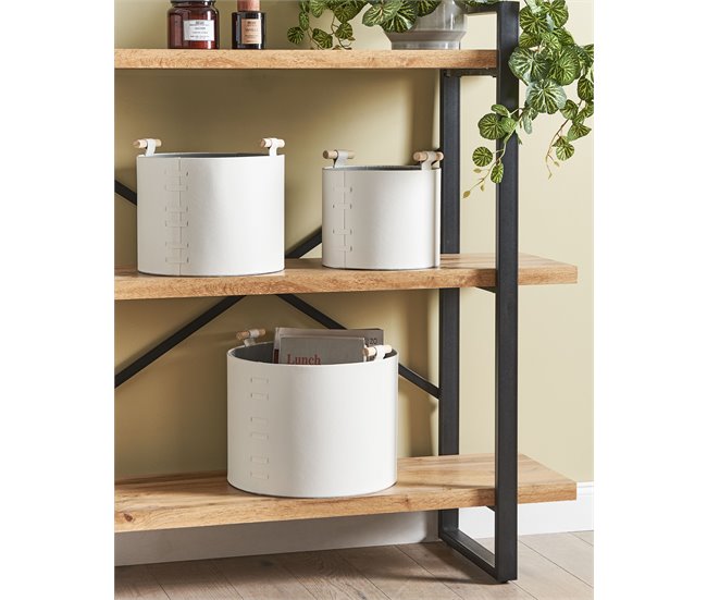 Beliani Cesta ARAM Crema