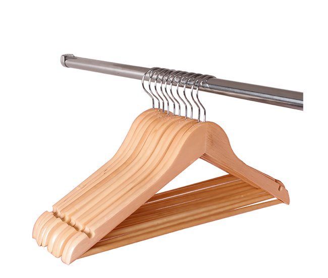 Set 8 perchas MADERA 44,5x12x23 cm Madera
