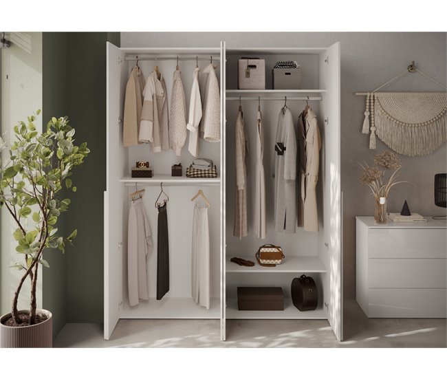 Dormitorio completo NAPOLI espejo Blanco