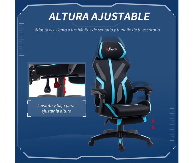 Silla de Oficina Espuma, Nylon, PP, Poliéster y PU Vinsetto Azul