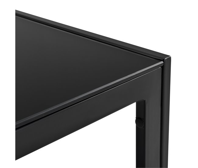 [casa.pro] set de muebles de jardín 2 x sillas sofá mesa Negro