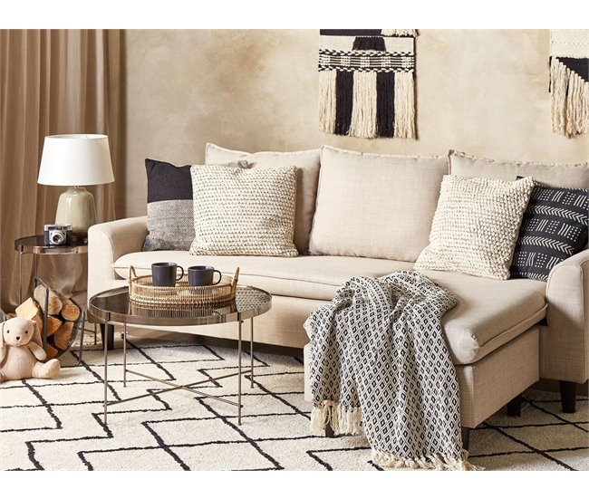 Beliani Cojín decorativo HOWEA Beige