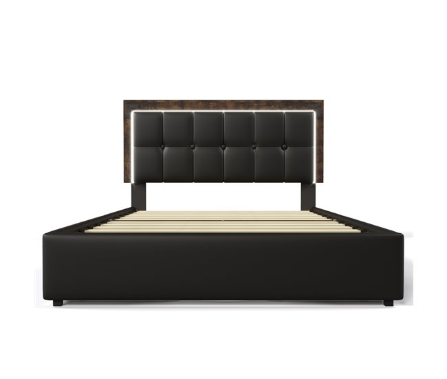 Camas de matrimonio 167x207 Negro