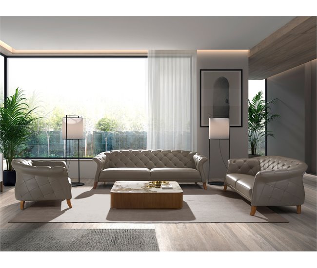 ANGEL CERDÁ Sillón piel Gris