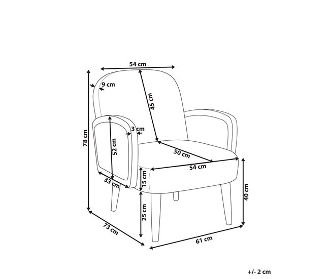Beliani Sillón DVENBERG Beige