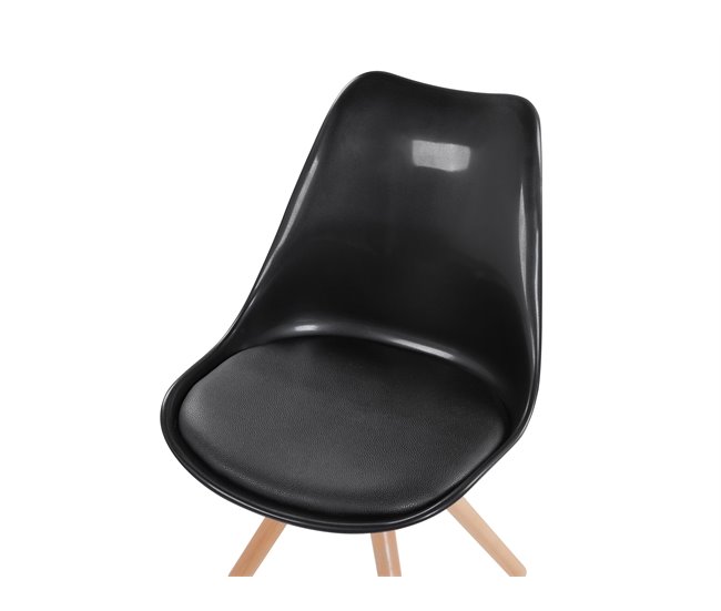 Beliani Silla de comedor DAKOTA Negro