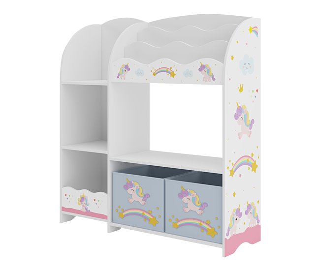 Estantería Infantil Lysekil aglomerado - Motivo de unicornio Multicolor