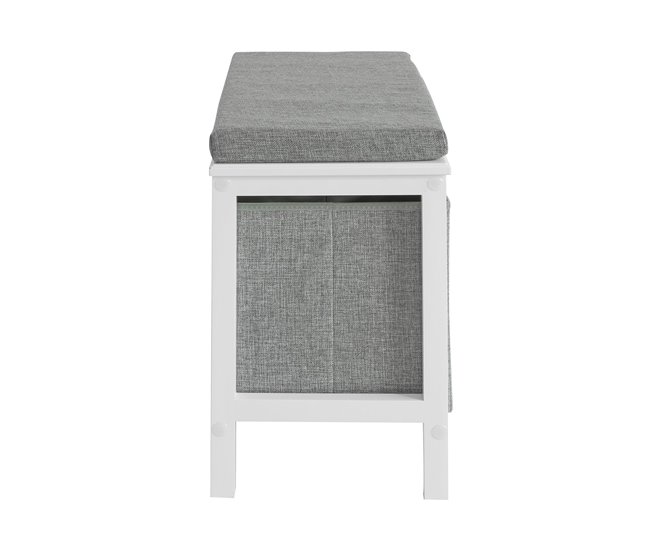 Banco Zapatero de Entreda con 2 Cestas FSR81-HG SoBuy Gris