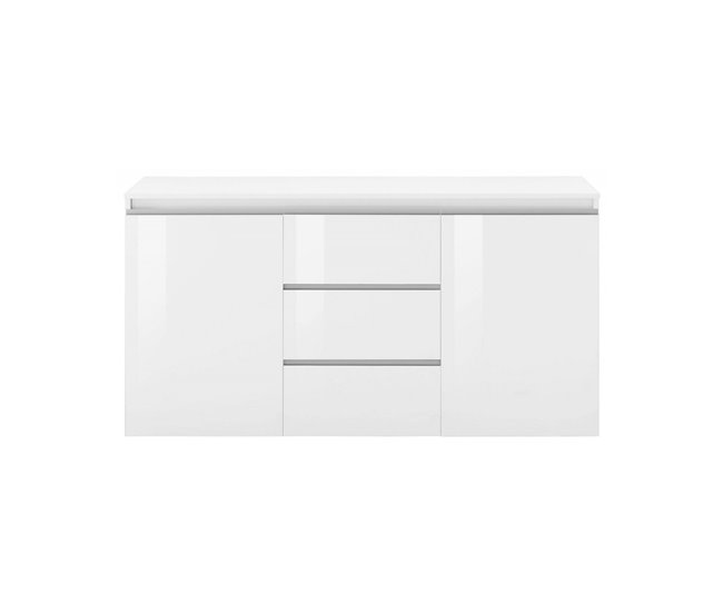 Aparador efecto madera 150 Blanco Brillo