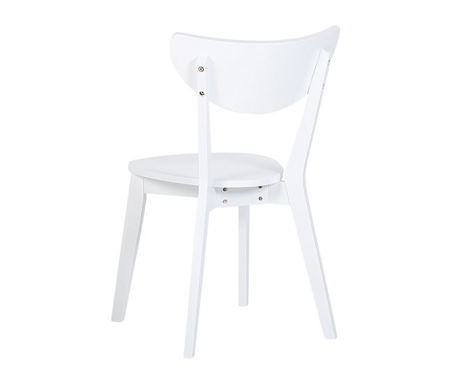 Beliani Conjunto de comedor ROXBY Blanco