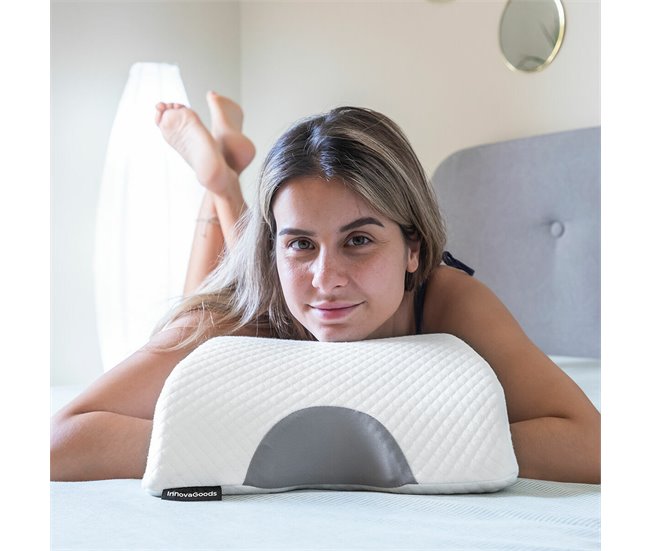 Almohada Viscoelástica Cervical para Parejas Blanco