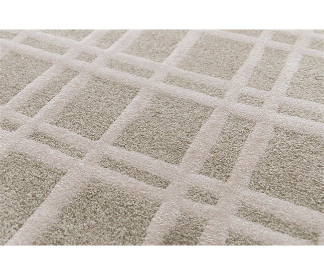 Alfombra con diseño geométrico y relieve CALEDONIA - ATTICGO 120x170 Beige