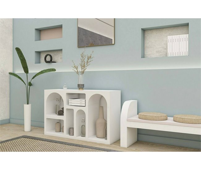 Aparador com efeito madeira 120 Blanco