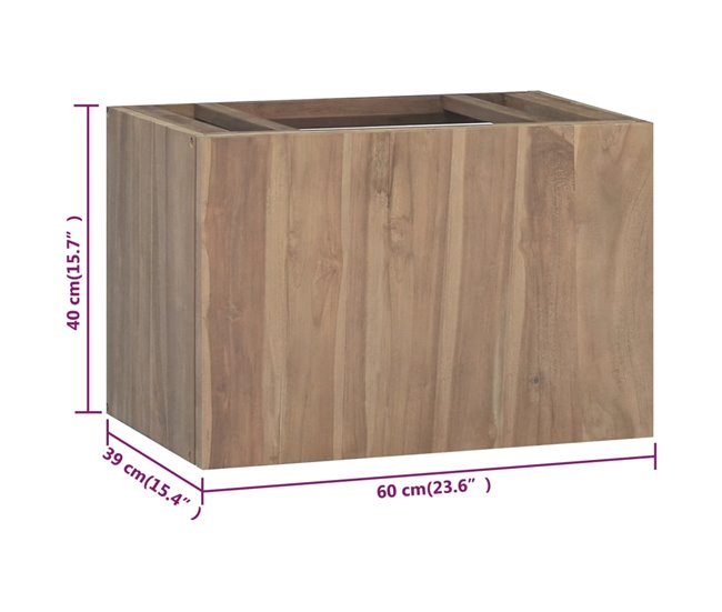 Armario De Baño Para Pared 60 Natural