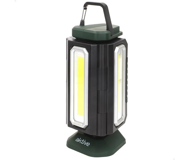 Aktive triple foco LED exterior 3 en 1 USB y powerbank 1500 lúmenes Negro