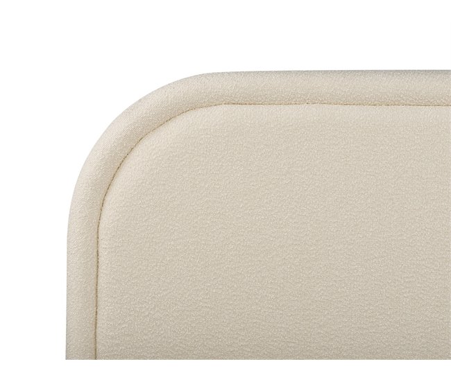 Beliani Cama con almacenaje Bouclé QUILLIEN 152x217 Beige