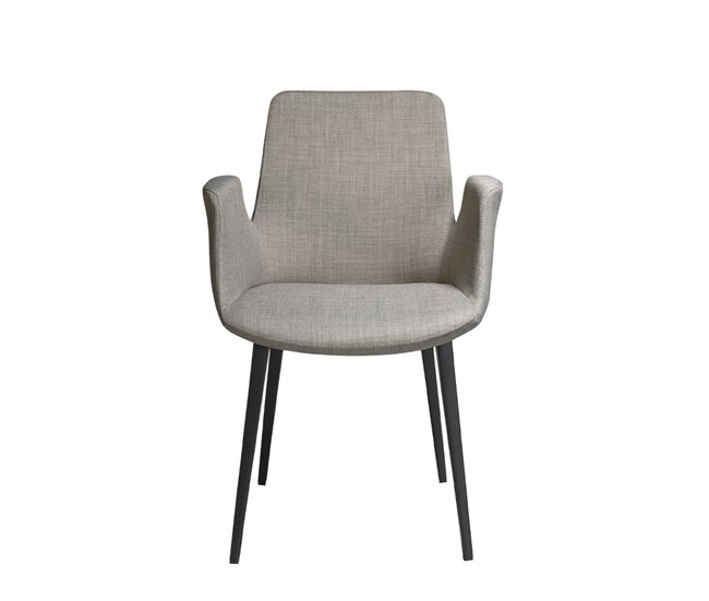 ANGEL CERDA Silla comedor tapizada tela Gris