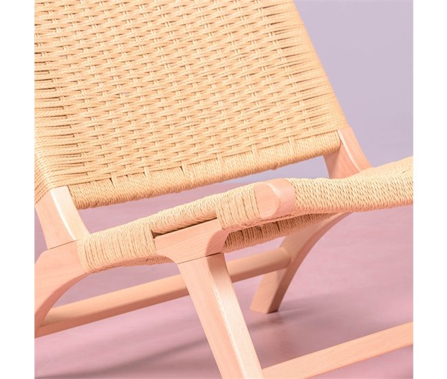 Sillón nórdico en madera de haya y cuerda ecológica - Liam Haya