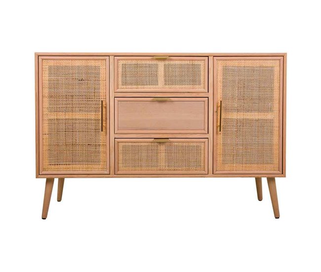 Aparador de madera y rejilla Marron