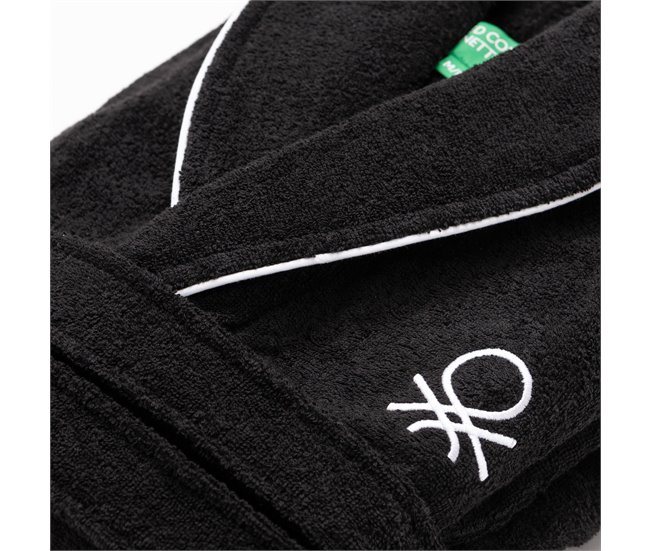 Albornoz benetton 360 gsm 100% algodón Negro
