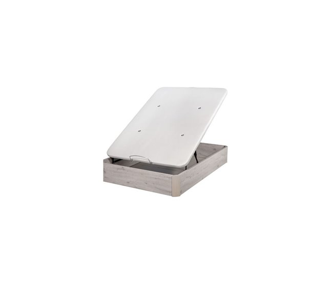 Canapé Abatible de Madera Artic Gran capacidad 160x200 Blanco/ Madera