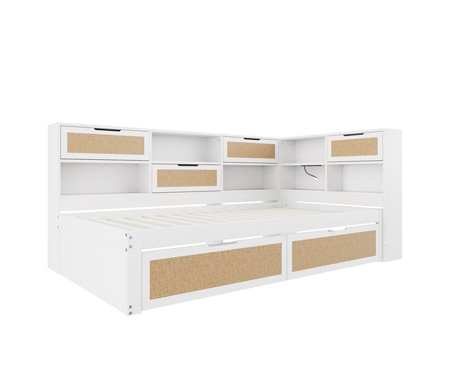 Camas individuales 116x225 Blanco