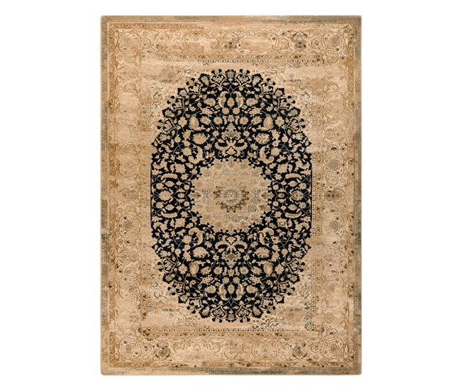 Alfombra de lana SUPERIOR Piemonte Rosetón 200x300 Beige