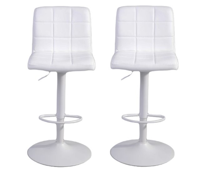 Pack de 2 taburetes ajustables BENPHAN Blanco