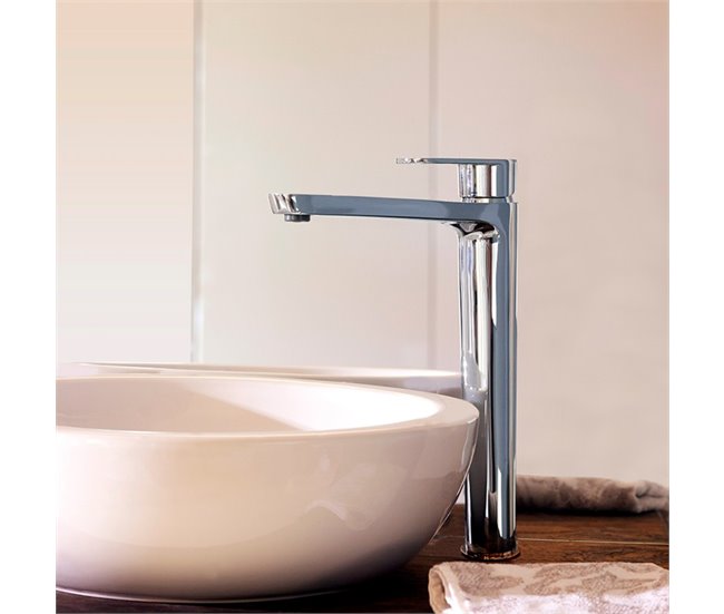 Grifo de Lavabo Monomando Alto con Sistema S2 Cromo