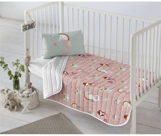COLCHA BOUTI REVERSIBLE SEA HORSE Multicolor