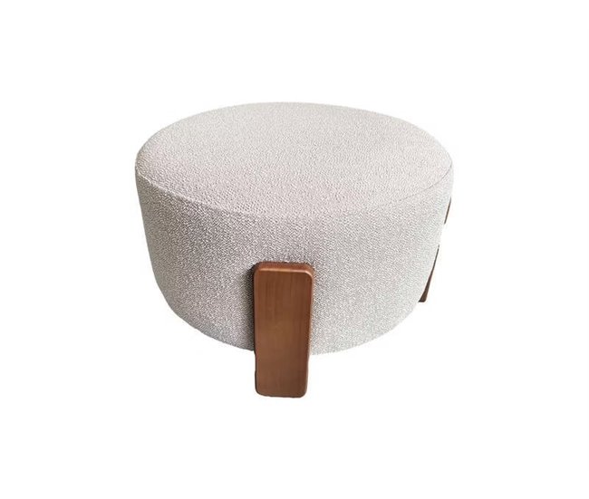 Puff redondo FALCO 50x36cm color beige Beige