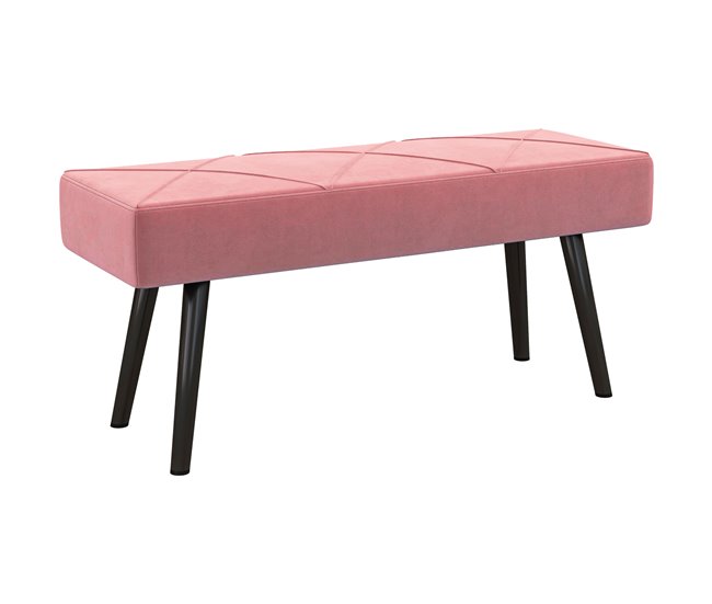 Banco de Cama Poliéster, Espuma HOMCOM Rosa