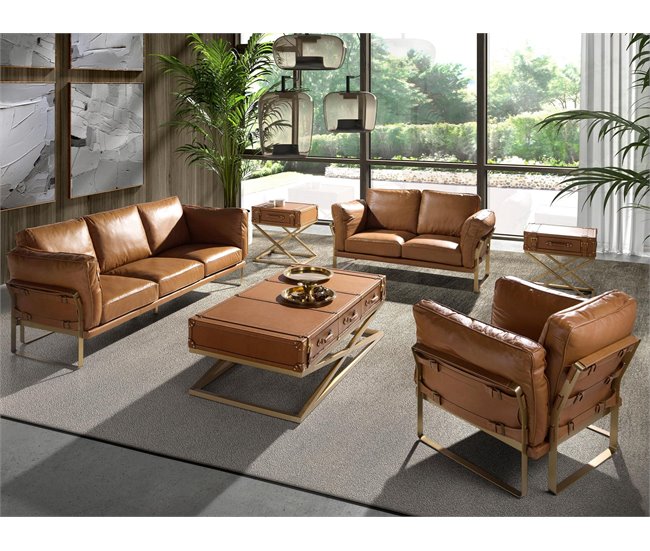 ANGEL CERDA Sillón piel camel Camel