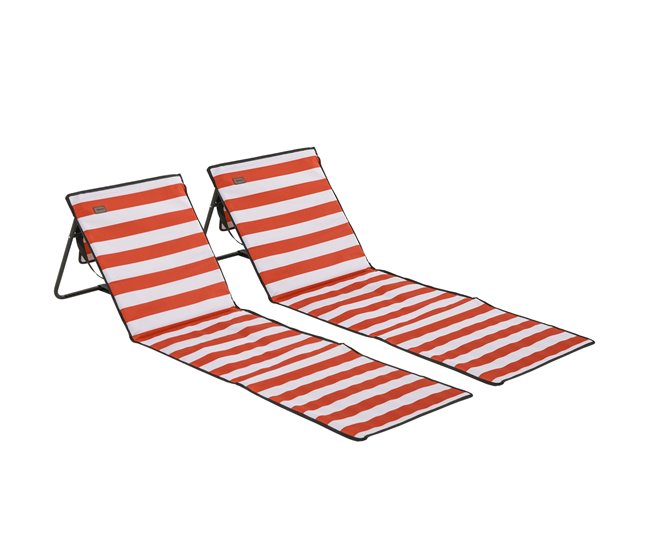 Esterillas de Playa Acero, Tela Oxford, Poliéster Outsunny Multicolor