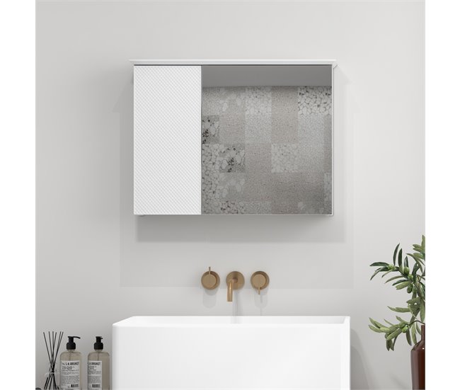 Armario de Baño MDF HOMCOM, hogar - baño Blanco