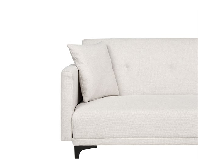 Beliani Sofá cama Poliéster LUCAN Azul Marino