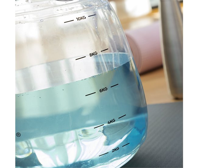 Pesa Rusa de Agua para Entrenamiento Fitness con Guía de Ejercicios Negro
