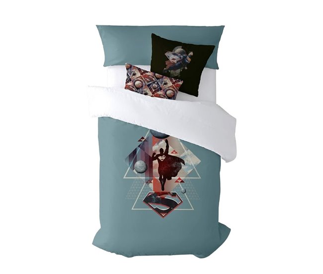 Funda Nórdica Superman Geometric Verde