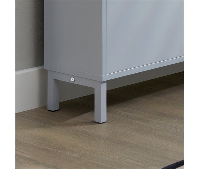 Zapatero Estrecho con 2 Solapas FSR151-SCH SoBuy 50 Gris