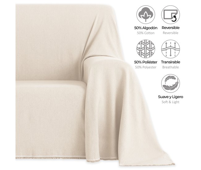 Vipalia Pack 2 Plaids Multiusos para Sofá o Cama. Modelo Liso 