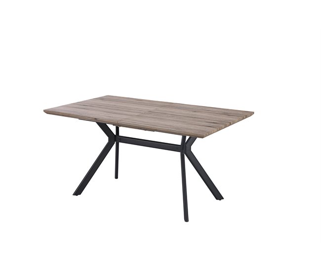 Mesa extensible color blanco OLIVIA Blanco/ Negro