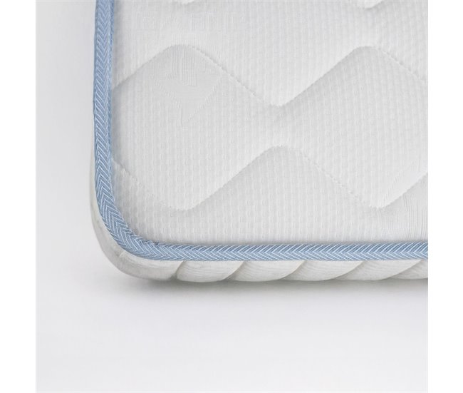 Colchón Minicuna Bebé - Antialérgias e Hipoalergénico - Altura 12cm - Tejido Strech Blanco/ Gris