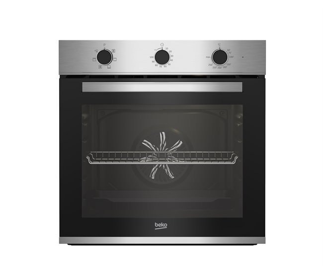 Conjunto placa vitrocerámica+horno multifunción BEKO BBSE12122XD Negro