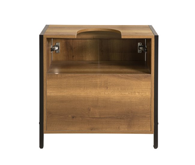 Armario para Lavabo 1 Estante 2 Puertas BZR63-PF SoBuy Natural