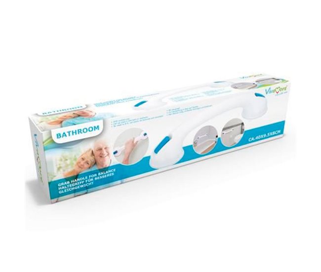 Agarre para baño Vivamore de ventosas Blanco